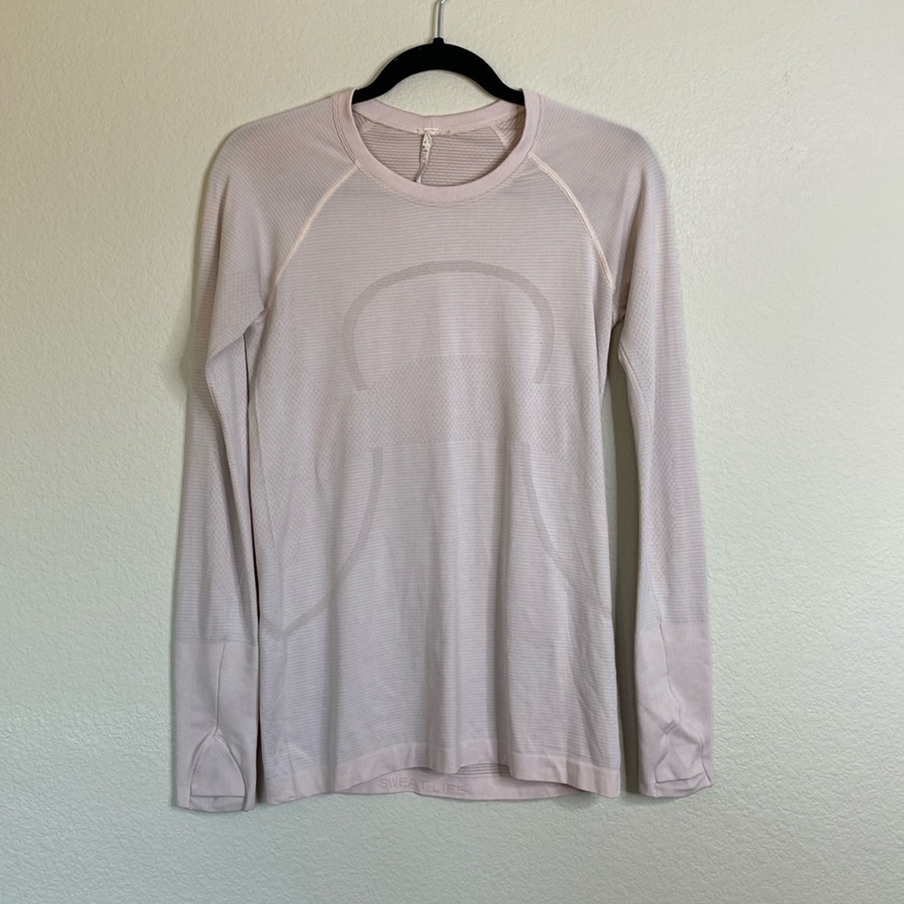 Lululemon swiftly long sleeve top women’s eight 8 pink VGUC